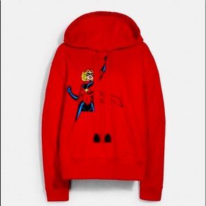 Coach X Marvel Carol Danvers 1557 Red Hoodie